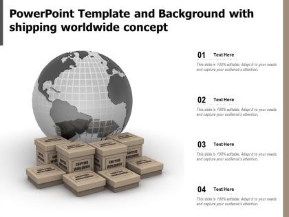 Powerpoint template and background with shipping worldwide concept