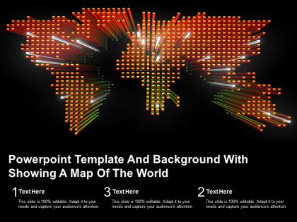 Powerpoint template and background with showing a map of the world