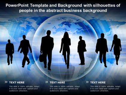 Powerpoint template and background with silhouettes of people in the maze