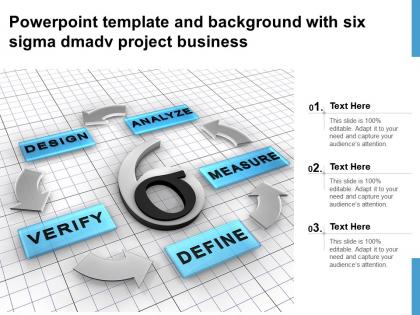 Powerpoint template and background with six sigma dmadv project business