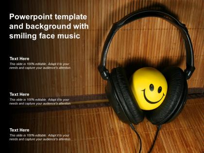 Powerpoint template and background with smiling face music