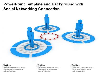 Powerpoint template and background with social networking connection