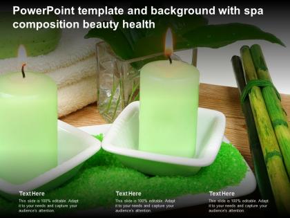 Powerpoint template and background with spa composition beauty health