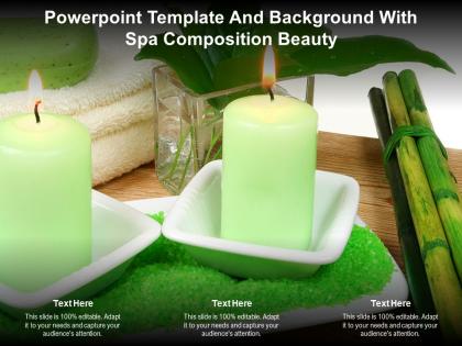 Powerpoint template and background with spa composition beauty