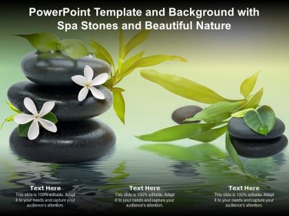 Powerpoint template and background with spa stones and beautiful nature