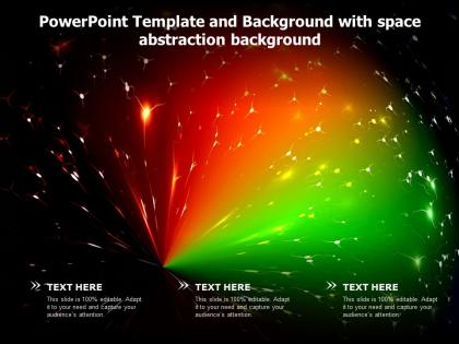Powerpoint template and background with space abstraction background