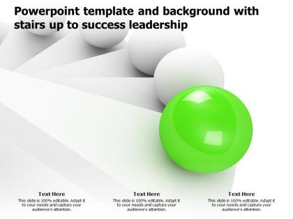 Powerpoint template and background with stairs up to success leadership