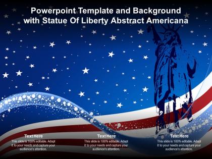 Powerpoint template and background with statue of liberty abstract americana
