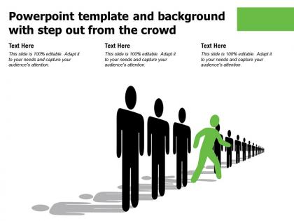Powerpoint template and background with step out from the crowd