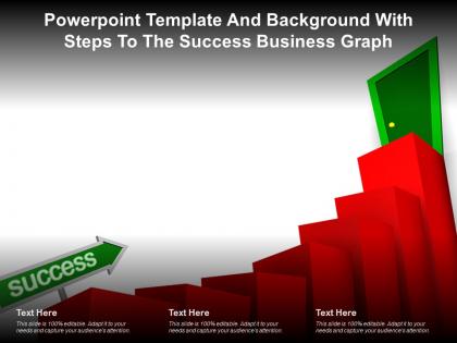 Powerpoint template and background with steps to the success business graph