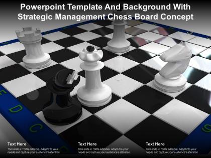 Powerpoint template and background with strategic management chess board concept