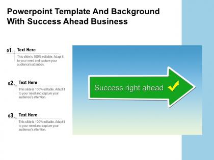Powerpoint template and background with success ahead business