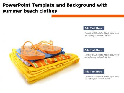 Powerpoint template and background with summer beach clothes