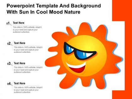 Powerpoint template and background with sun in cool mood nature