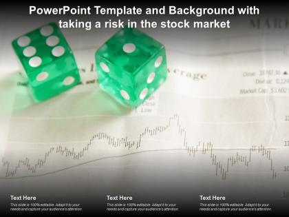 Powerpoint template and background with taking a risk in the stock market