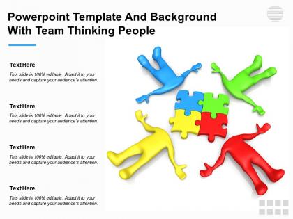 Powerpoint template and background with team thinking people