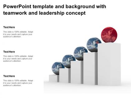 Powerpoint template and background with teamwork and leadership concept