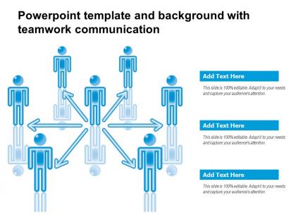 Powerpoint template and background with teamwork communication