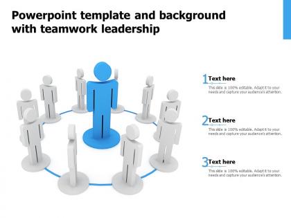 Powerpoint template and background with teamwork leadership
