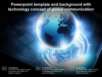Powerpoint template and background with technology concept of global communication