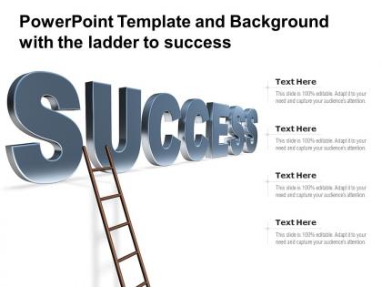 Powerpoint template and background with the ladder to success