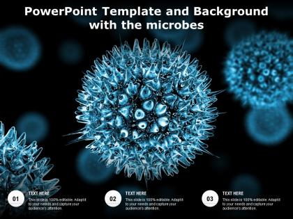 Powerpoint template and background with the microbes