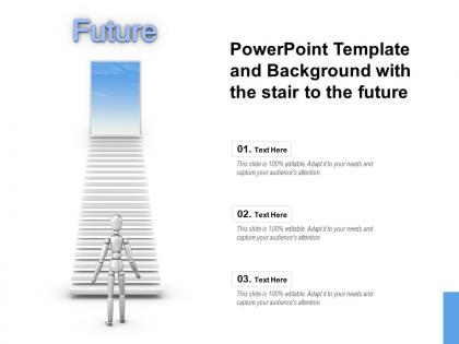 Powerpoint template and background with the stair to the future