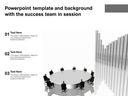 Powerpoint template and background with the success team in session