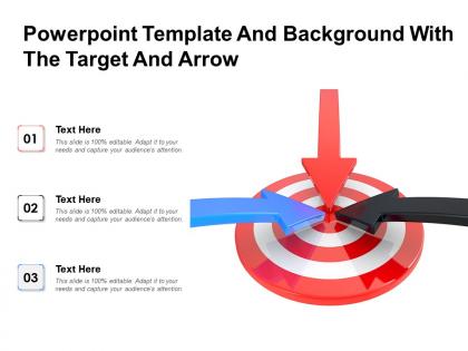 Powerpoint template and background with the target and arrow