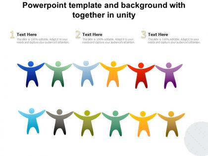 Powerpoint template and background with together in unity