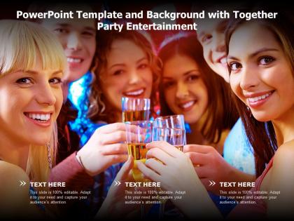 Powerpoint template and background with together party entertainment