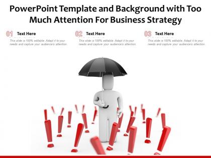 Powerpoint template and background with too much attention for business strategy