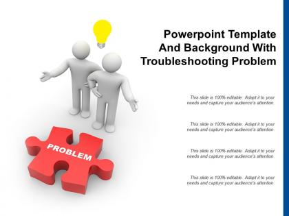 Powerpoint template and background with troubleshooting problem