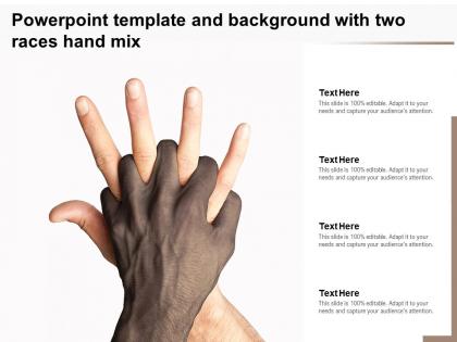 Powerpoint template and background with two races hand mix