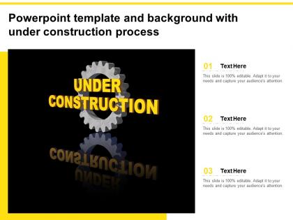 Powerpoint template and background with under construction process
