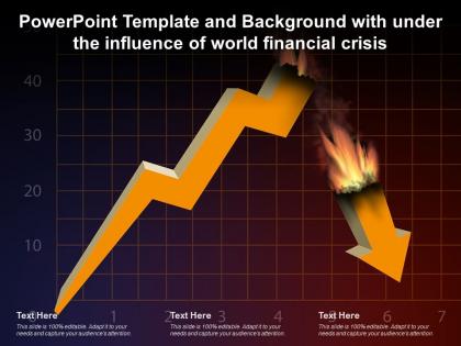 Powerpoint template and background with under the influence of world financial crisis