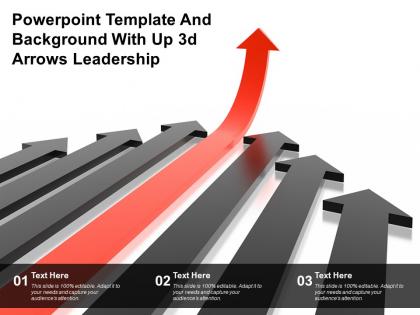 Powerpoint template and background with up 3d arrows leadership