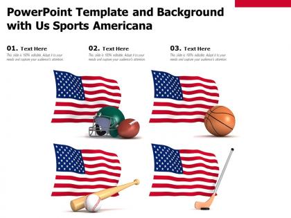 Powerpoint template and background with us sports americana