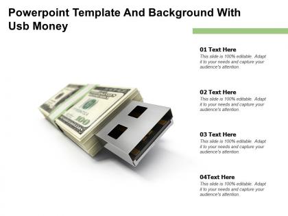 Powerpoint template and background with usb money