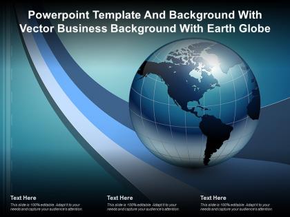Powerpoint template and background with vector business background with earth globe