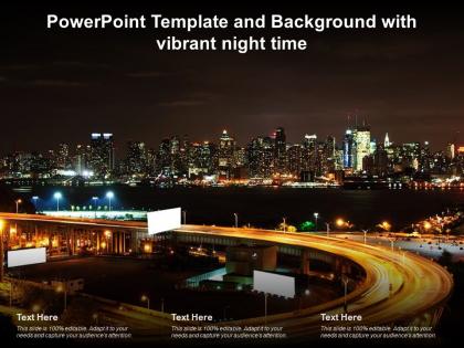 Powerpoint template and background with vibrant night time