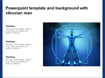 Powerpoint template and background with vitruvian mans