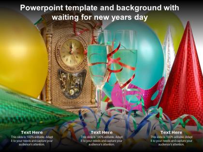 Powerpoint template and background with waiting for new years day