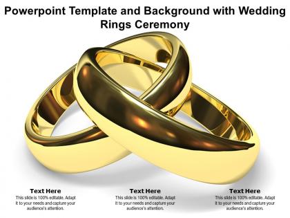 Powerpoint template and background with wedding rings ceremony