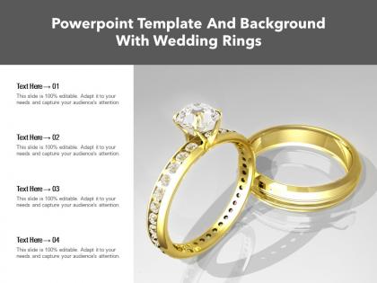 Powerpoint template and background with wedding rings