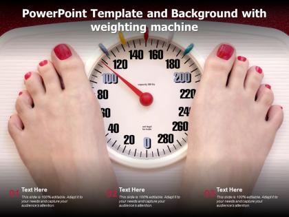 Powerpoint template and background with weighting machine