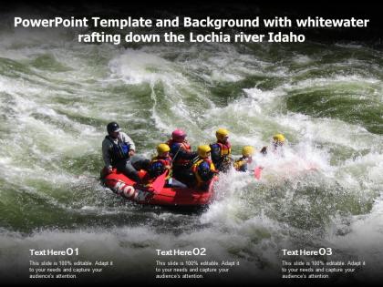 Powerpoint template and background with whitewater rafting down the lochsa river