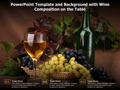 Powerpoint template and background with wine composition on the table