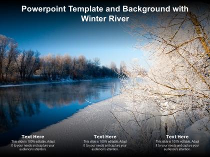 Powerpoint template and background with winter river
