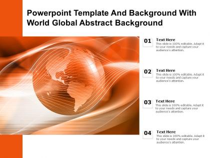 Powerpoint template and background with world global abstract background